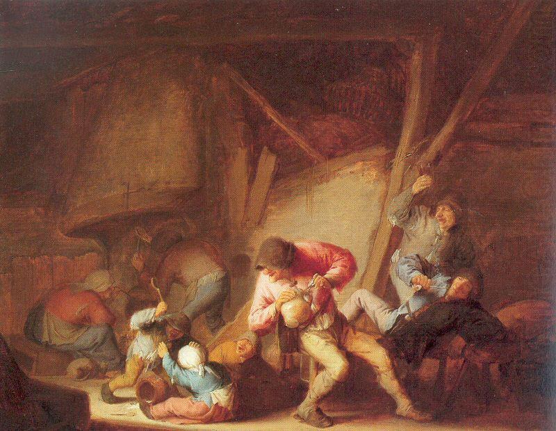 Ostade, Adriaen van Drinking Figures and Crying Children china oil painting image